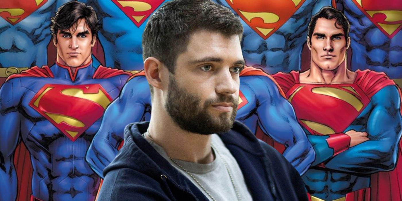 David Corenswet et différentes images d'actualités personnalisées de Superman