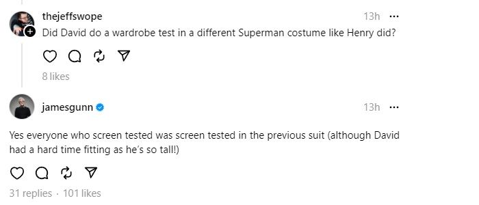 James Gunn on David Corenswet's audition for Superman Legacy