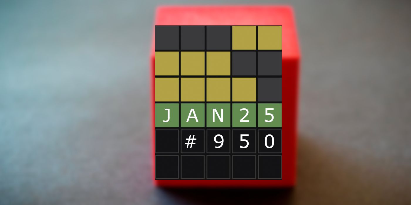 25 janvier 2024 (Puzzle n°950) Grille de mots avec un cube Block rouge en arrière-plan
